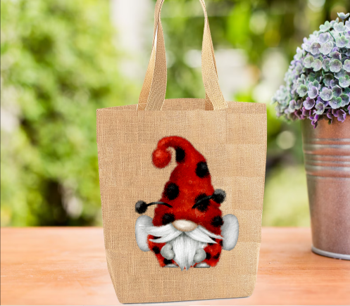 Gonk Ladybug Tote Bag, Gnome Bag, Personalised Tote Bag - Click Image to Close